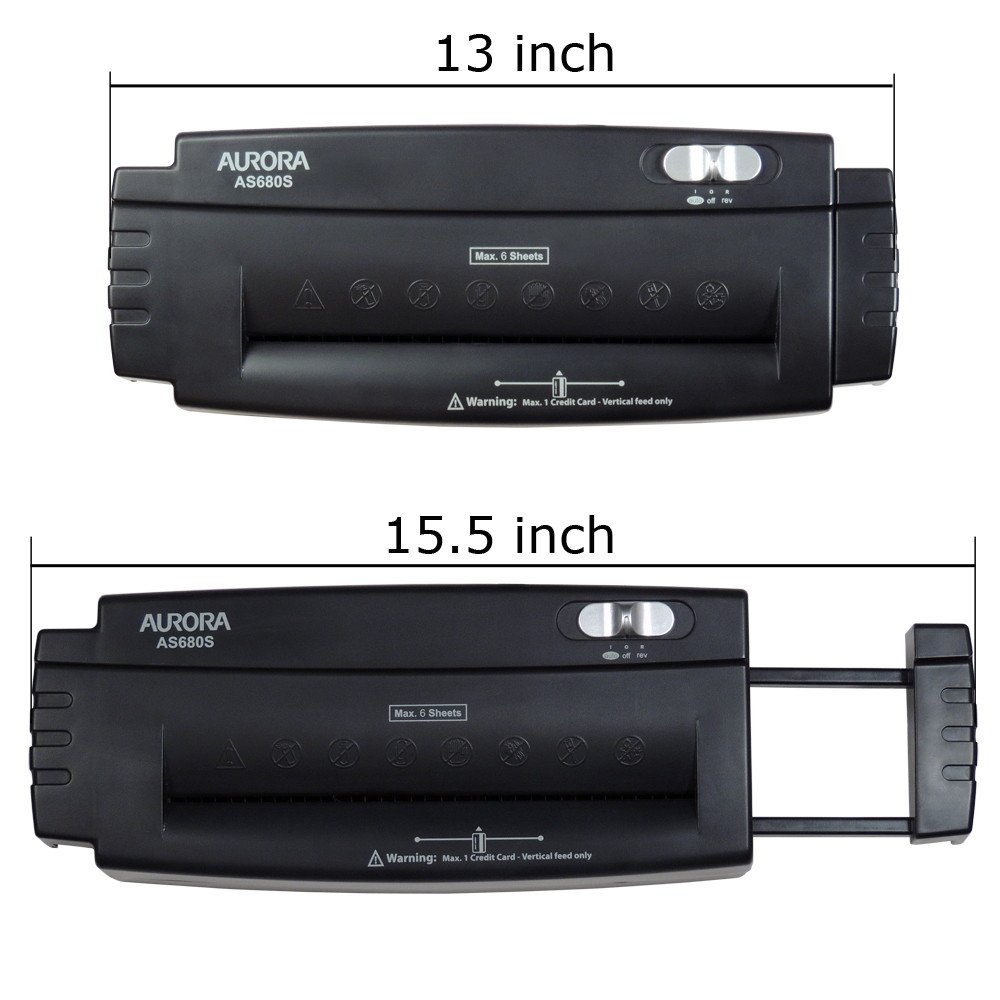 Aurora AS680S Professional Light Duty Strip Cut Paper / Credit Card Shredder without Wastebasket