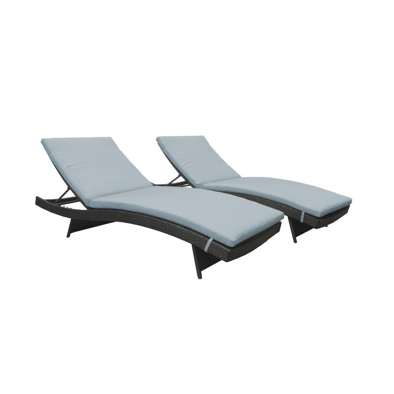 Bali 2pk Patio Chaise Lounges with Cushions - Spa - TK Classics