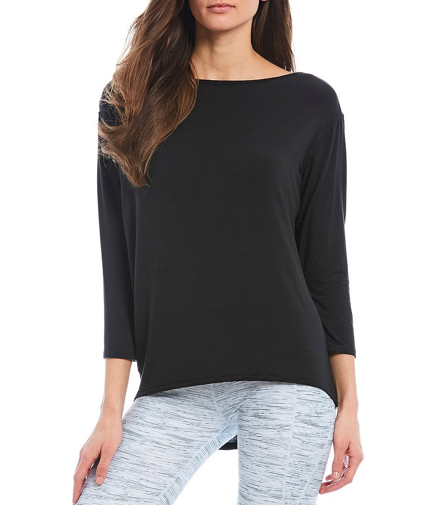 Kinesis 3/4 Sleeve Boat Neck Perfect Moisture Wicking Tee