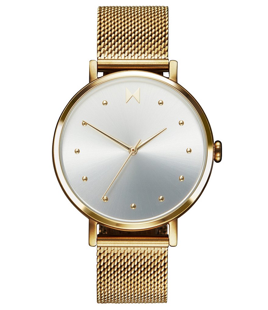 MVMT Dot Flash Gold Stainless Steel Mesh Bracelet Watch