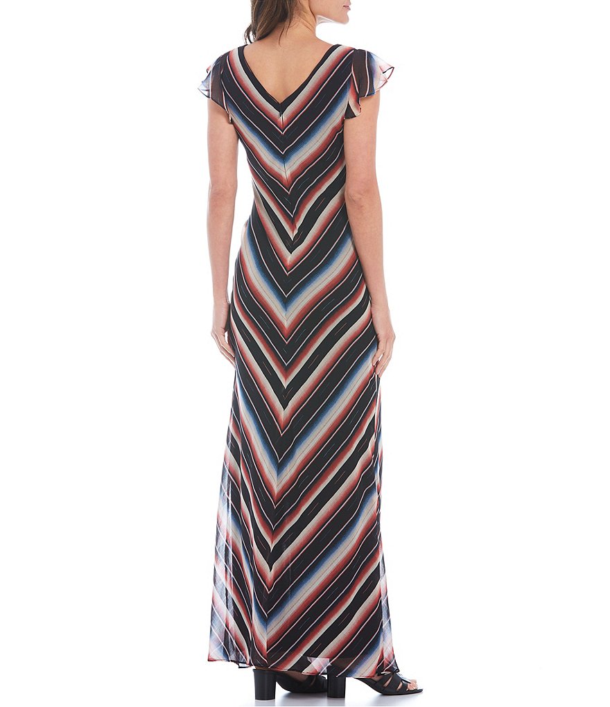 White Boho Stripes & Floral Print Floor Length Tank Dress