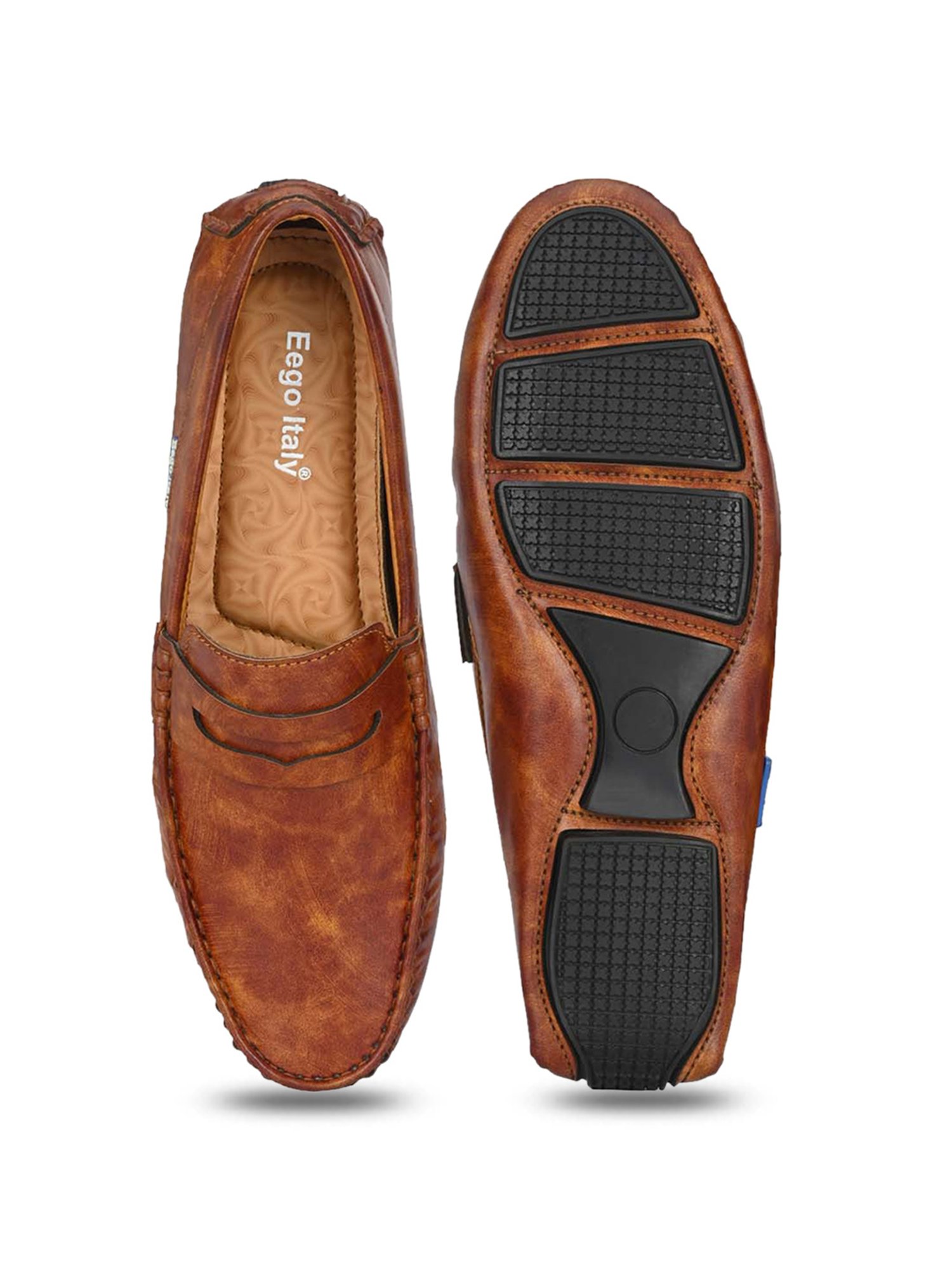 Eego Italy Men's Tan Casual Loafers