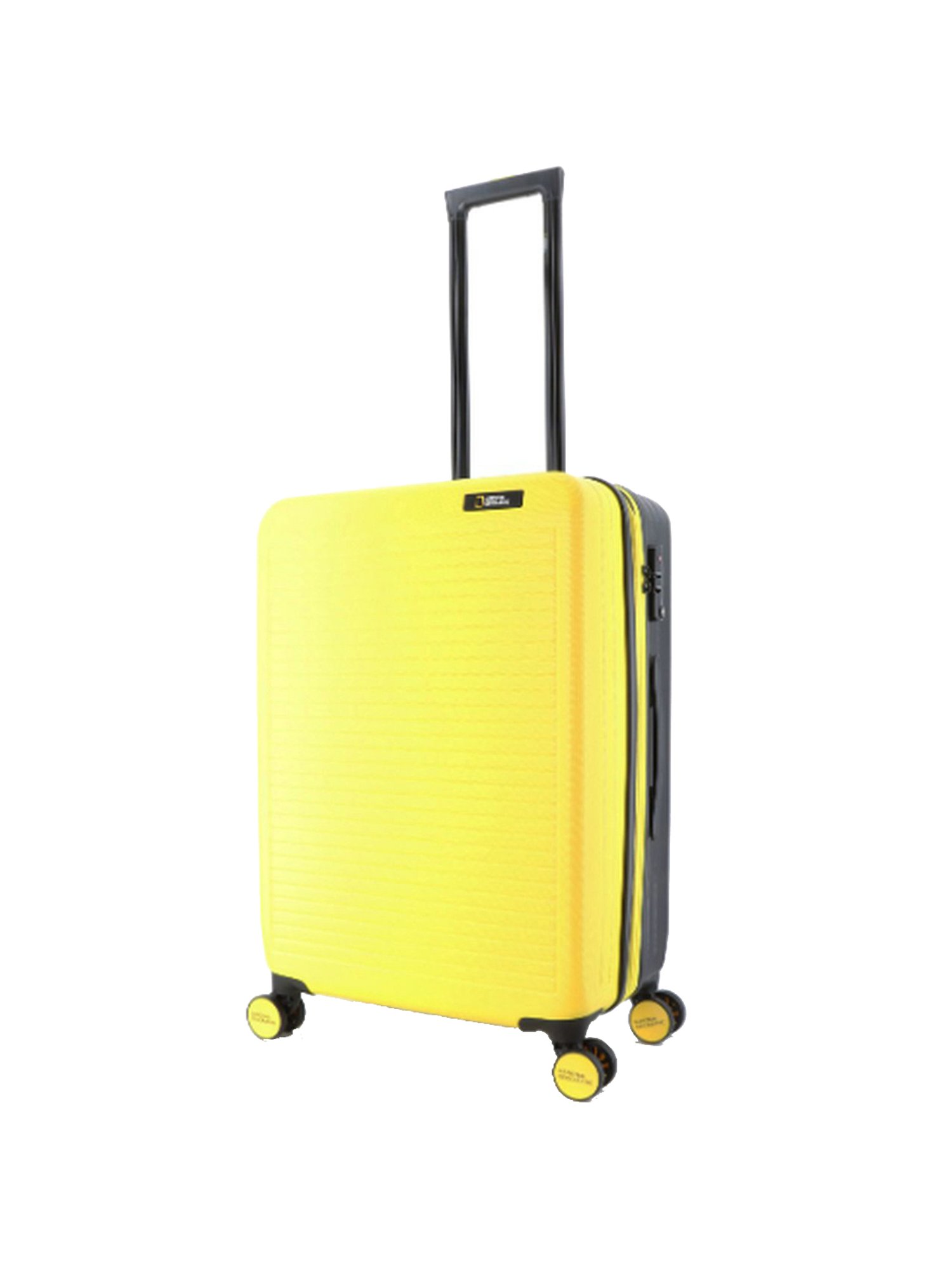 National Geographic Pulse Yellow & Black Medium Hard Check In Trolley - 24 Inch