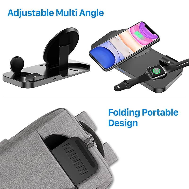 Charger Stand 3 in 1 Upgraded Charger Station for Apple Watch 12345 AirPods iPhone 1111pro11pro MaxXXSXRXS Max88 Plus Charging Dock Station for Other QiEnable Phone