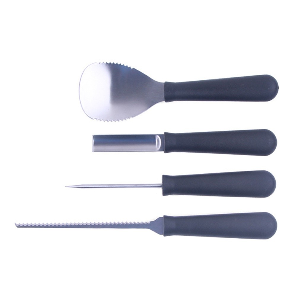 4pcs Portable Pumpkin Carving Chiseling Tool Kit Jack-o-lanterns Decoration Kitchen Cutting Carving Tools