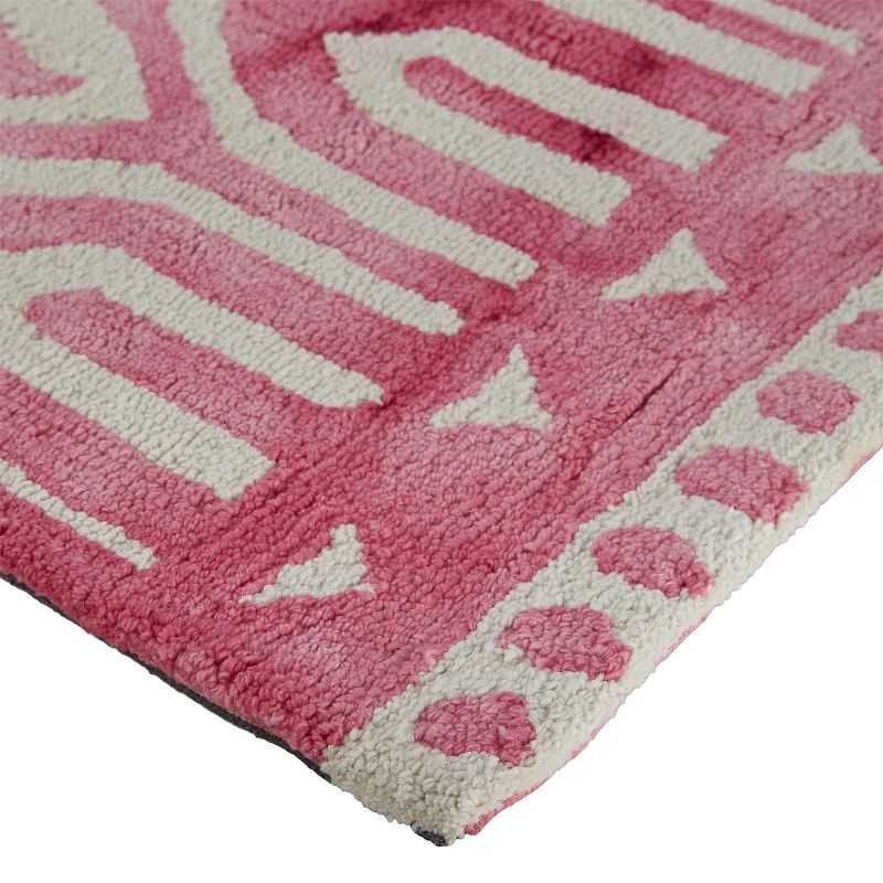 2'6"x8' Runner Hand Made Tufted Geometric Runner Red - Feizy