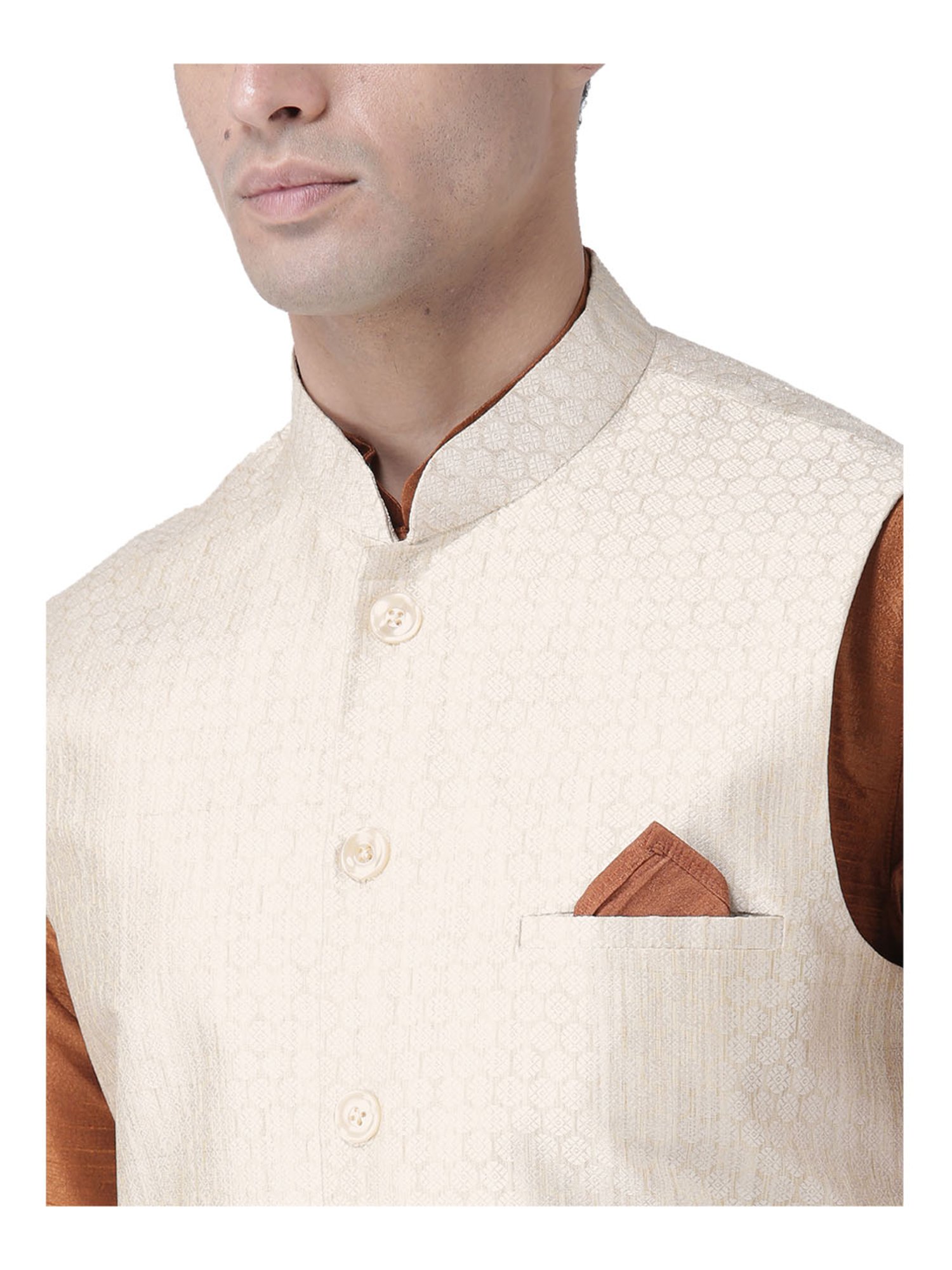 Vastramay White Cotton Straight Fit Embroidery Ethnic Suits