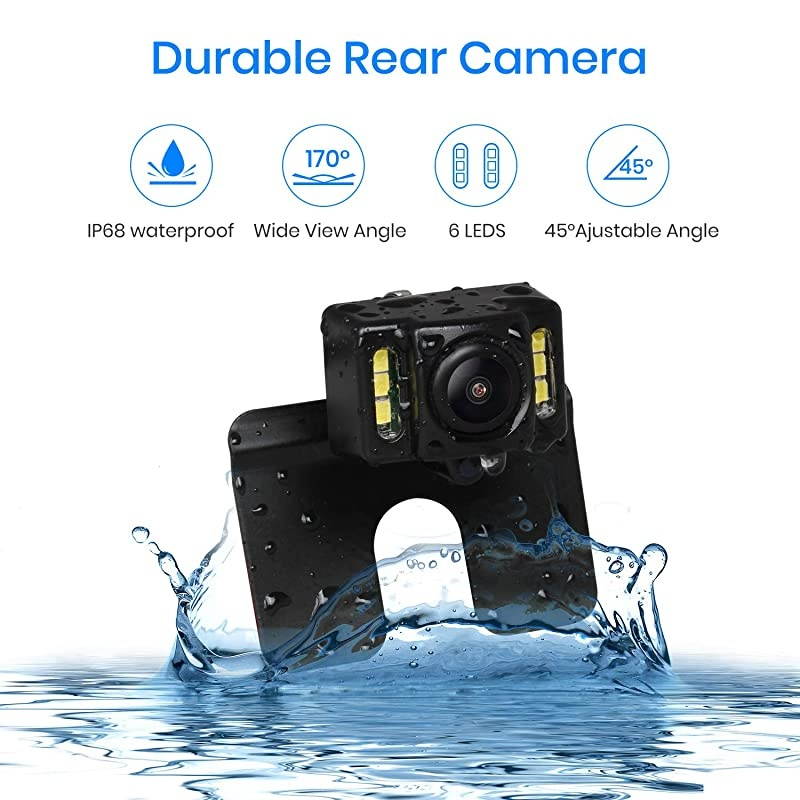 M1W Wireless Backup Camera Kit, Super Night Vision (6 LEDs) HD Rear View Camera for Truck, Sedan