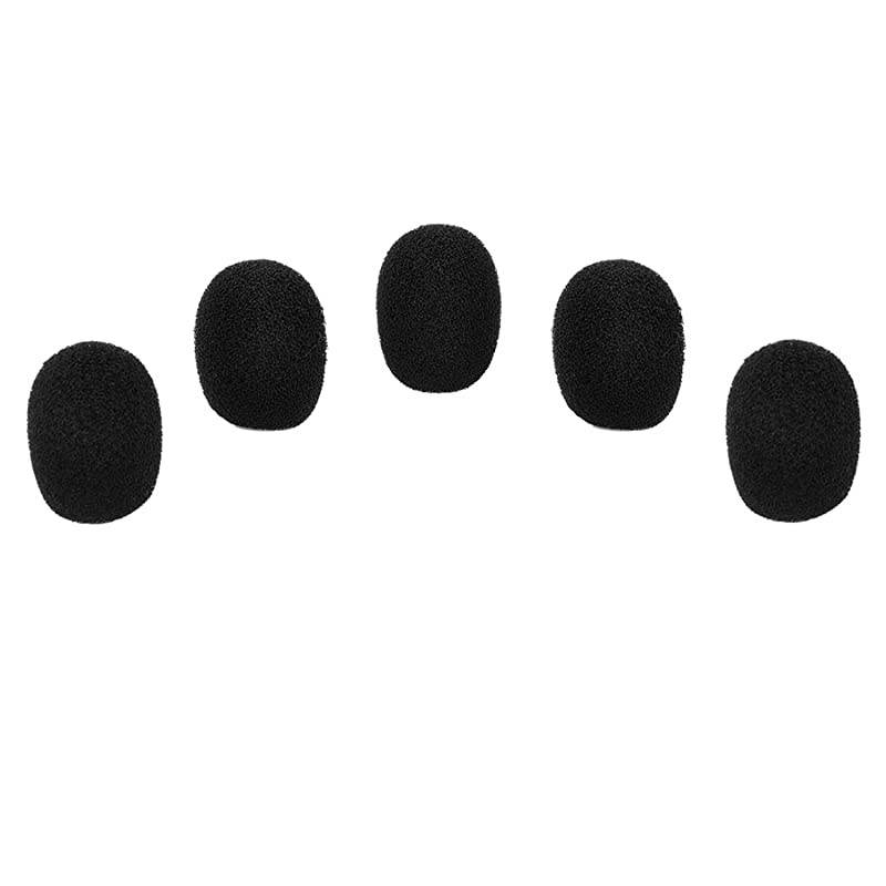 5 Pack Minisize Lapel Headset Microphone Windscreen Black