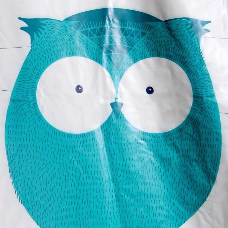 Bright Eyes Shower Curtain Teal/Gray - Moda at Home