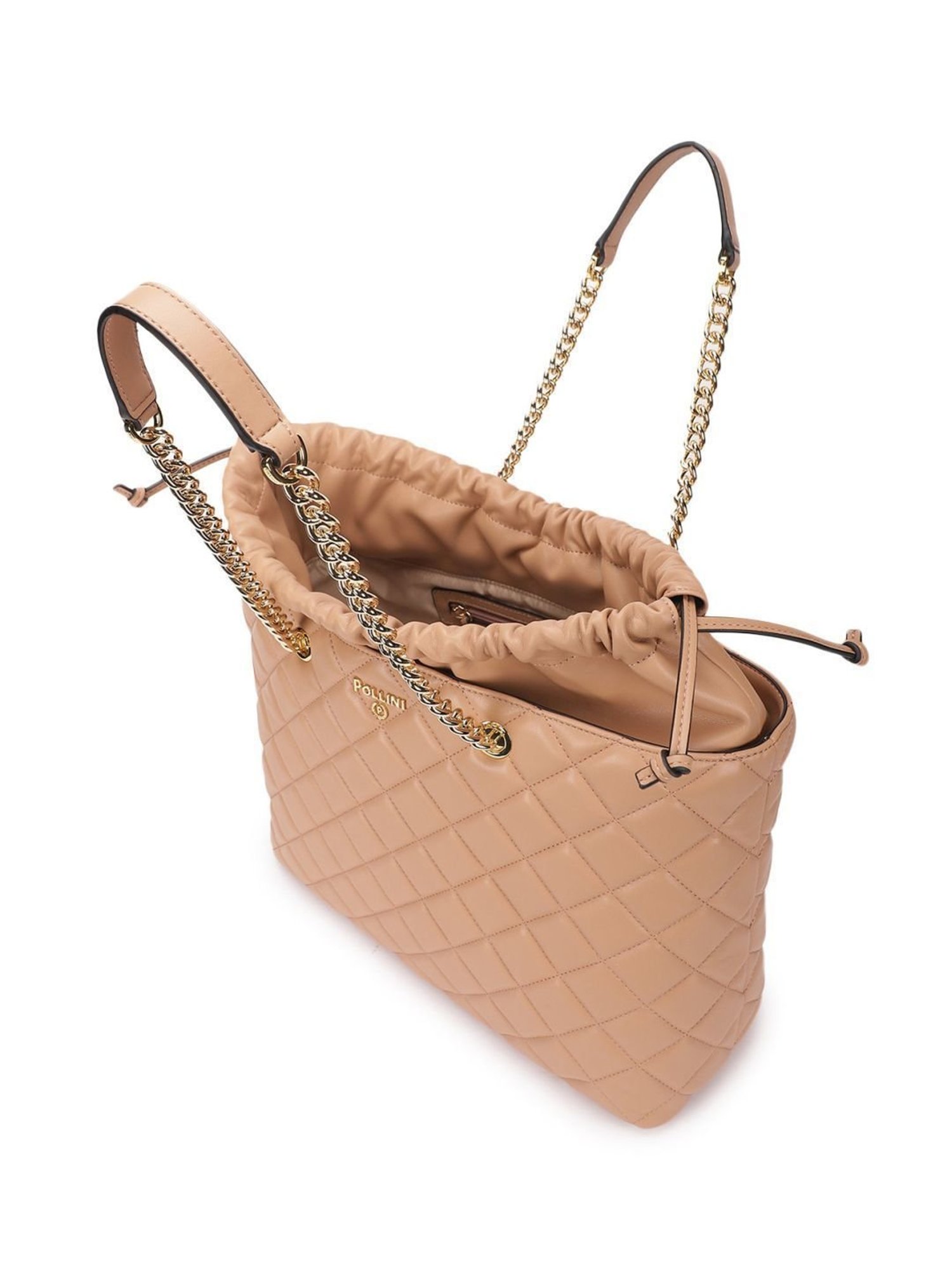 Pollini Pink Quilted Small Tote