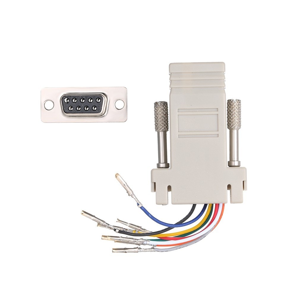 RJ45 to Serial Port Female to DB 9PIN Adapter 8P8C Module Modem Connector