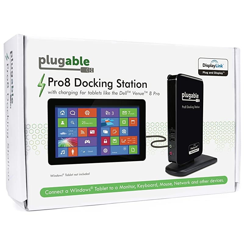 Pro8 Charging USB Docking Station for Select Windows Tablets Simultaneously Charges Adds Extended Display Output 35mm Audio inOut 10100 Ethernet and 4 20 USB Ports
