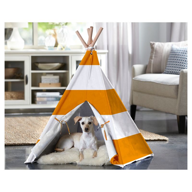 Dogs Tent - Orange stripe - Large