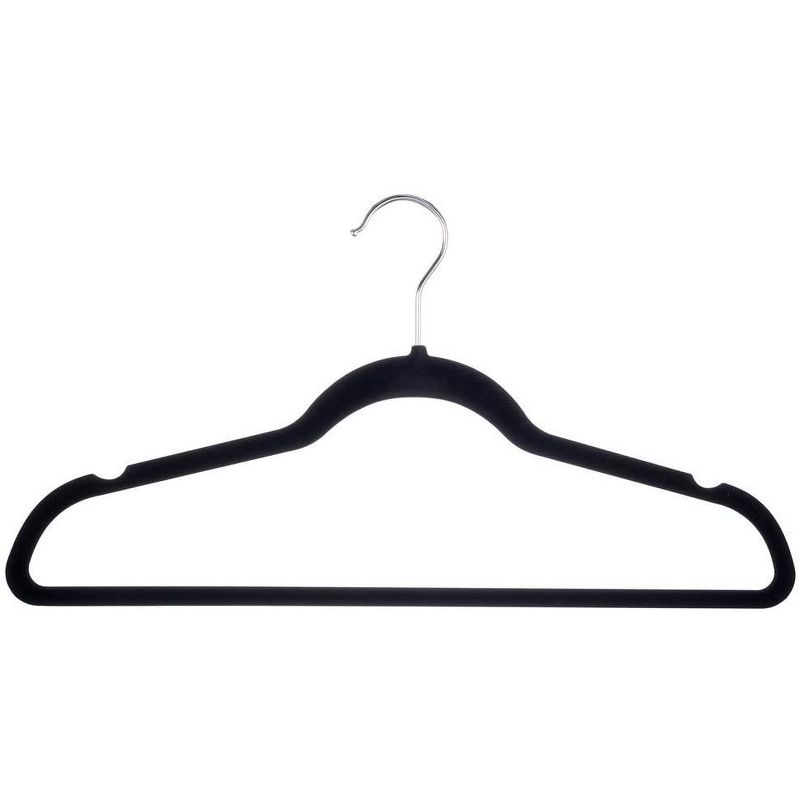 Homeitusa 50 Pack Black Velvet Cloth Hangers - Black
