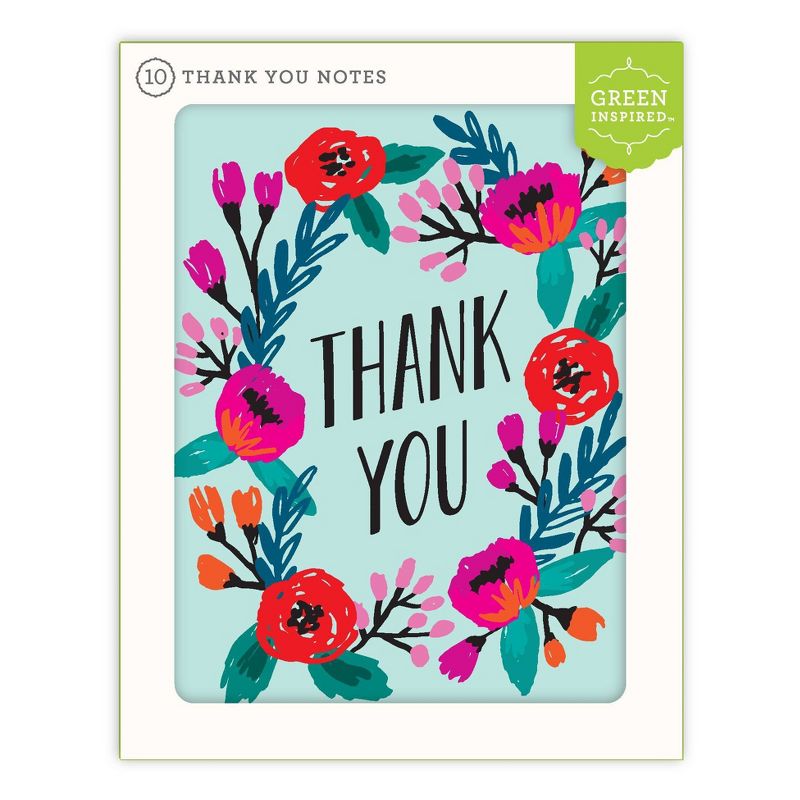 8ct Flowers & Bike Handmade Boxed Thank You Blank Note Cards - PAPYRUS