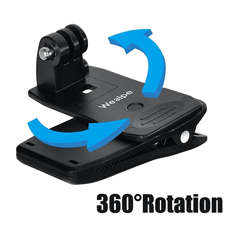 Backpack Clip Mount Strap Mount Compatible with GoPro Hero 7 6 5 4 Session 3+ 3 2 1 Fusion Hero 2018 Xiaomi Yi Cameras