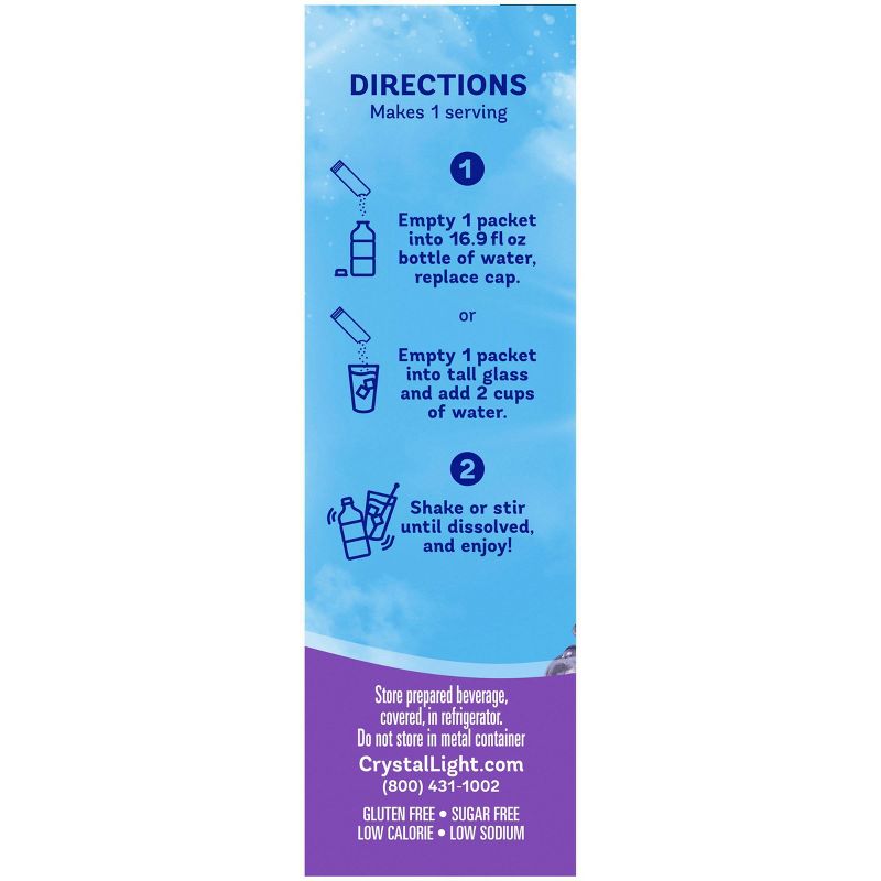 Crystal Light On the Go Grape Energy Drink Mix - 10pk/0.11oz Stix