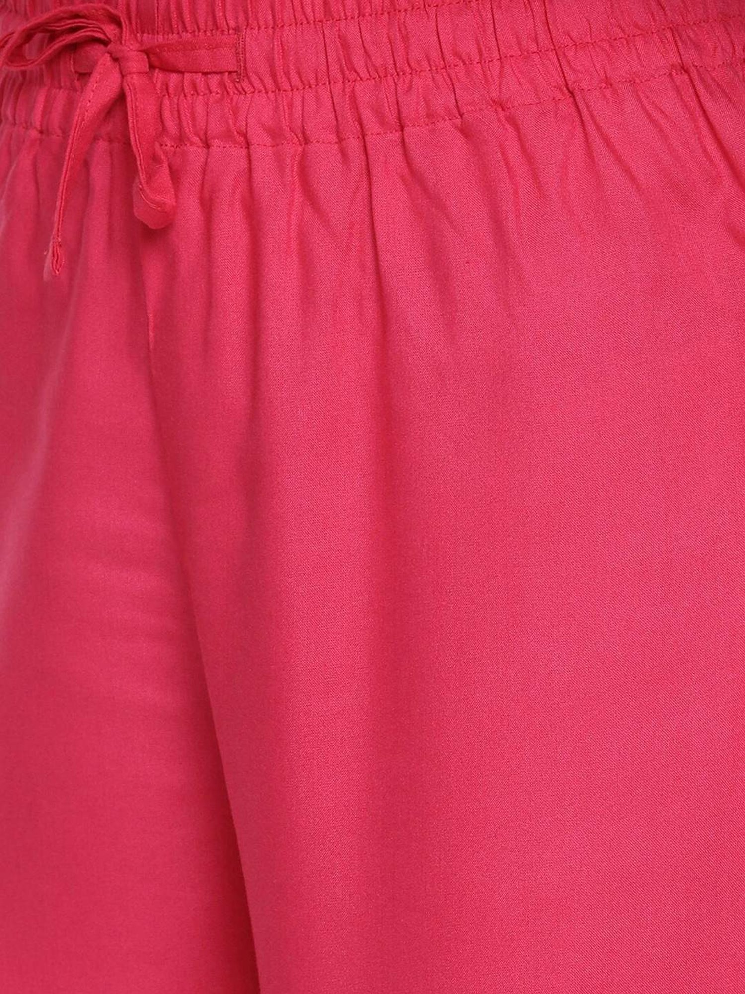 TWIN BIRDS Orange & Pink Mid Rise Palazzos - Pack Of 2