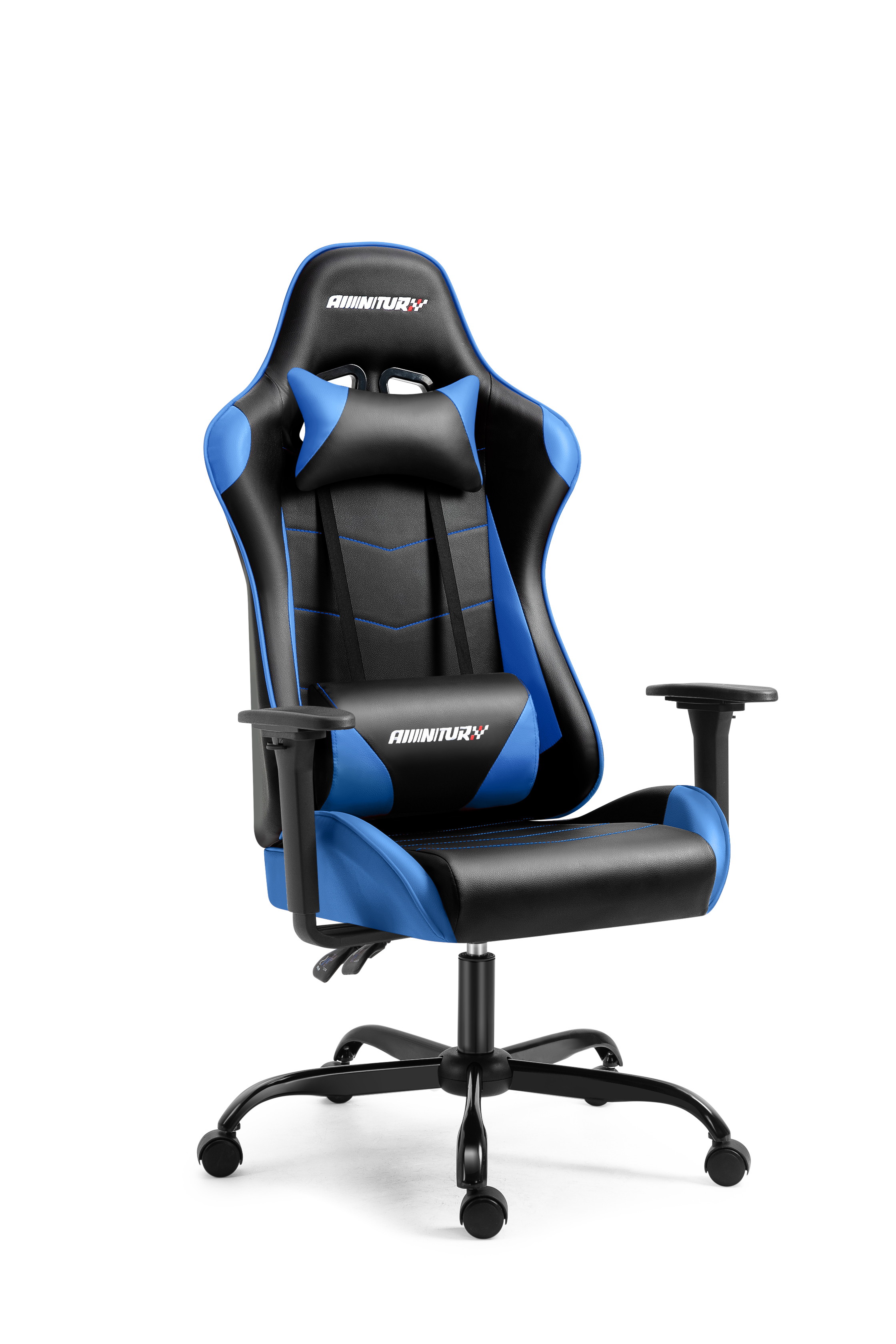 Gaming Chair, Racing Style Computer Desk Chair Padded Armrests Ergonomic Lumbar Support Adjustable Height