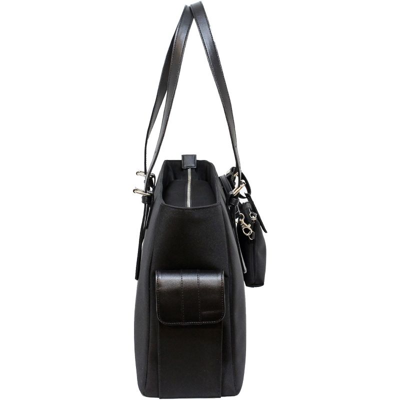 WIB Liberator Carrying Case (Tote) for 14.1" Notebook - Black - MicroFiber, Faux Leather Trim, Nylon Interior - Handle