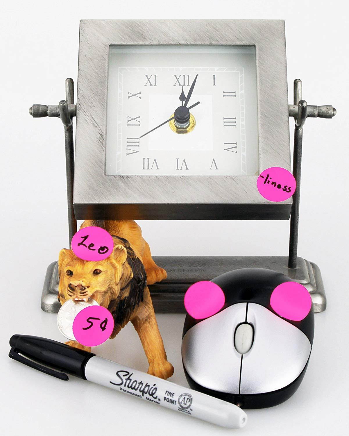 ChromaLabel 3/4 inch Color-Code Dot Labels on Sheets | 1,008/Pack (Fluorescent Pink)