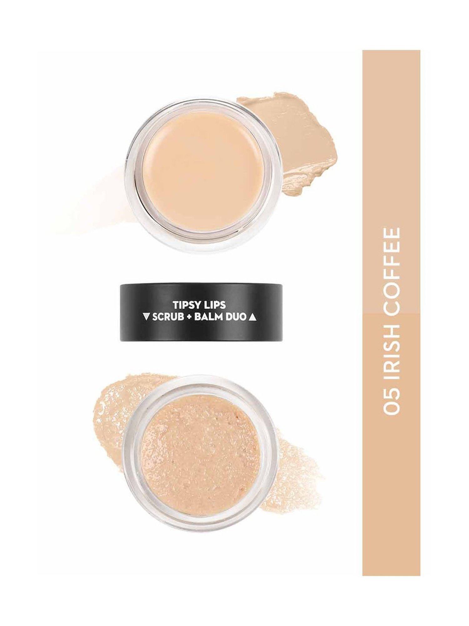 SUGAR Cosmetics Tipsy Lips Scrub and Balm Duo 05 Irish Coffee (Sweet and Boozy) - 10 gm