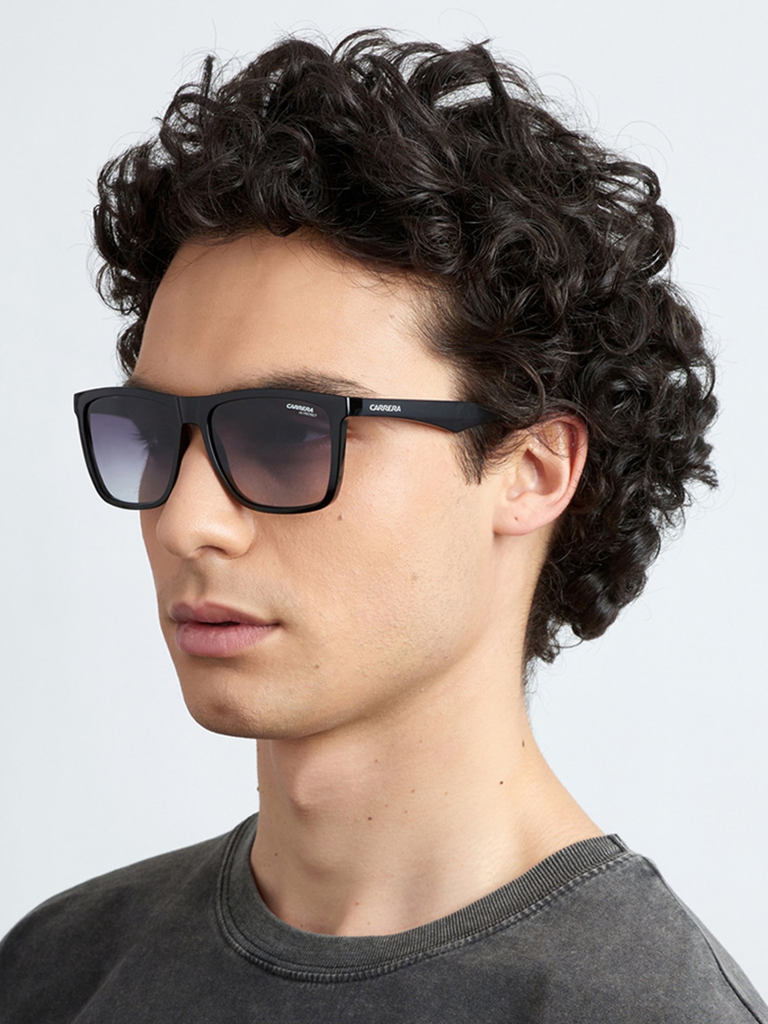 Carrera Grey Rectangular UV Protection Sunglasses for Men