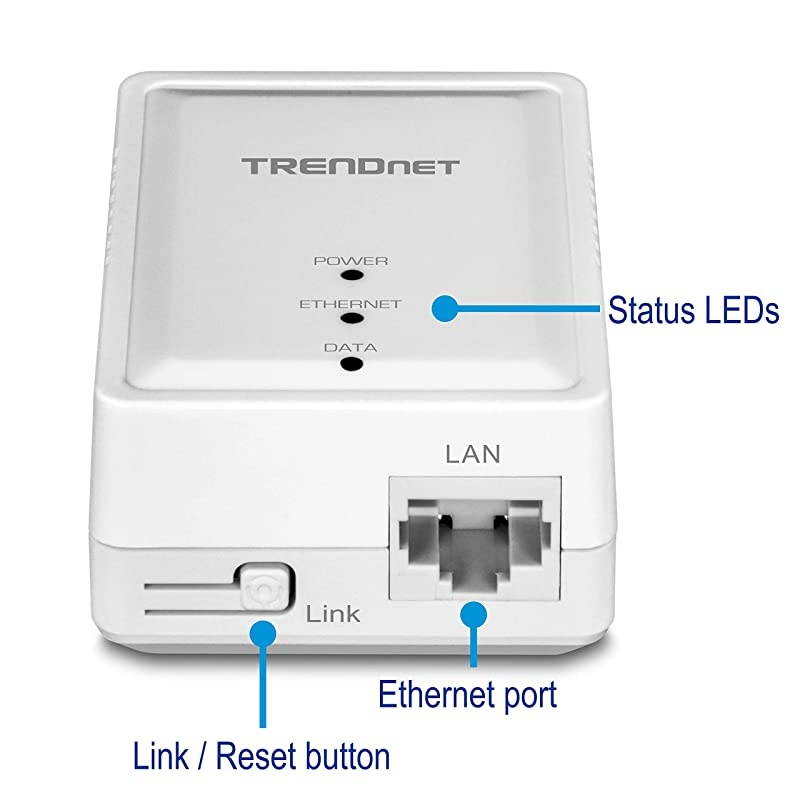 Powerline 500 AV Nano Adapter, TPL-406E, Includes 1 x TPL-406E Adapter, Cross Compatible with Powerline 600/500/200,Windows 10, 8.1, 8, 7, Vista, XP, Ethernet Port, Plug & Play Install White