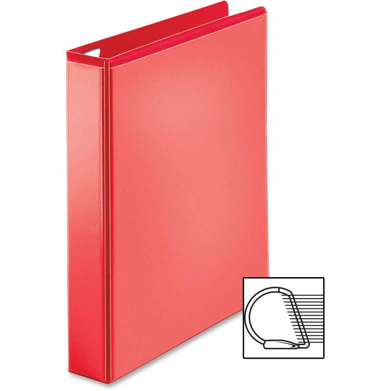 Sparco D-Ring View Binder 1-1/2" Capacity 11"x8-1/2" Red 26980