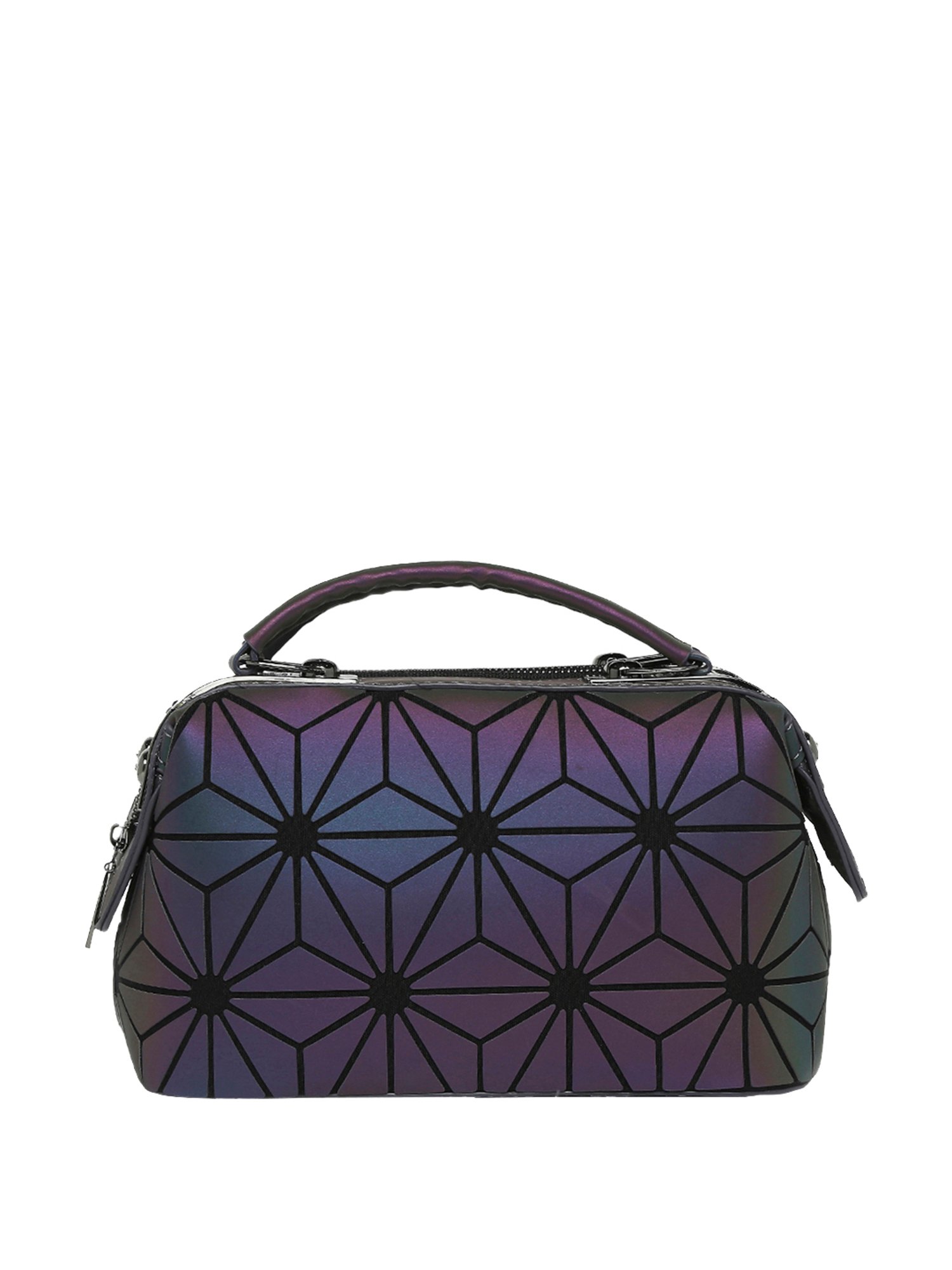 Baomi Purple Textured Medium Handbag