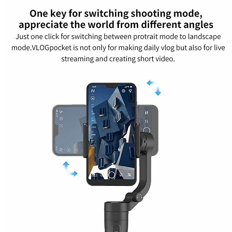 Official VLOG Pocket 3 Axis Smartphone Gimbal Handheld Stabilizer Vlog YouTube TIK Tok Live Video Fits iPhone SE 11 Pro XR X Android Smartphone Samsung Note 9 S10+ Huawei P40 P30 P20 Pro