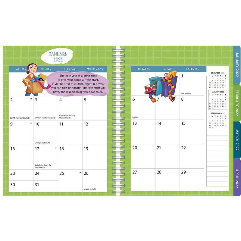 2021-22 17 Month Agenda Planner 9.5" x 11" Mom's - Wells St. by Lang