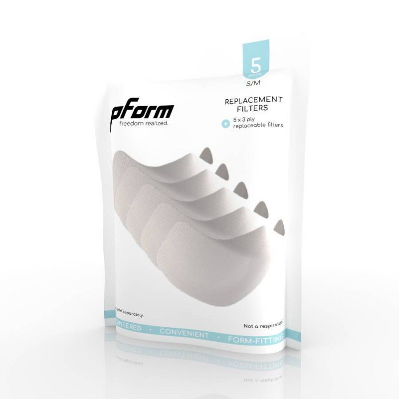 Pform Essential Face Mask Filter Refill - Small/Medium - 5pk