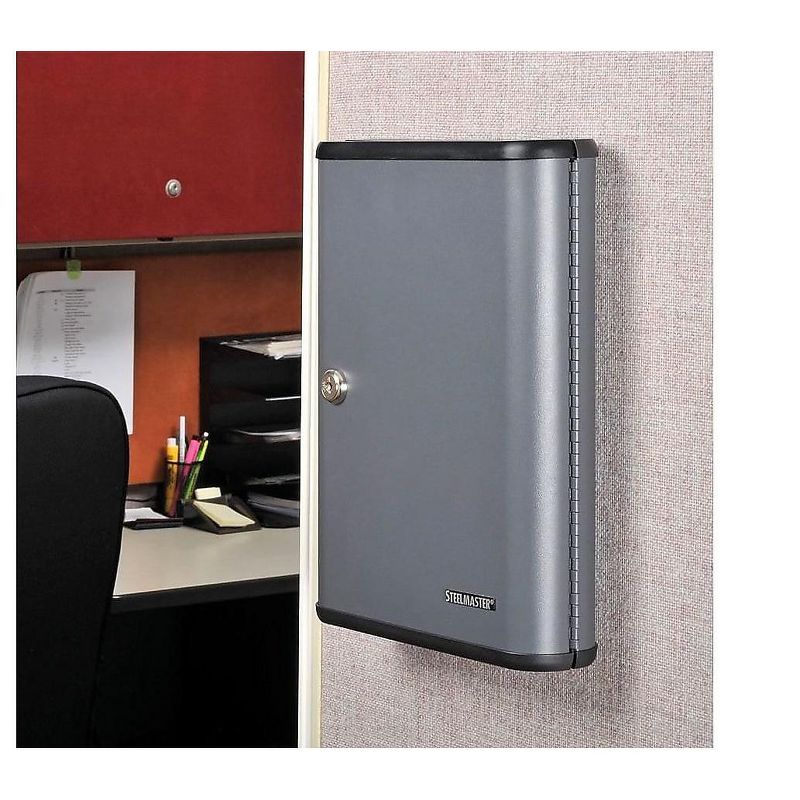SteelMaster Security Key Cabinets 60-Key Steel Charcoal Gray 12 x 2 3/8 x 14 3/4 2017260G2