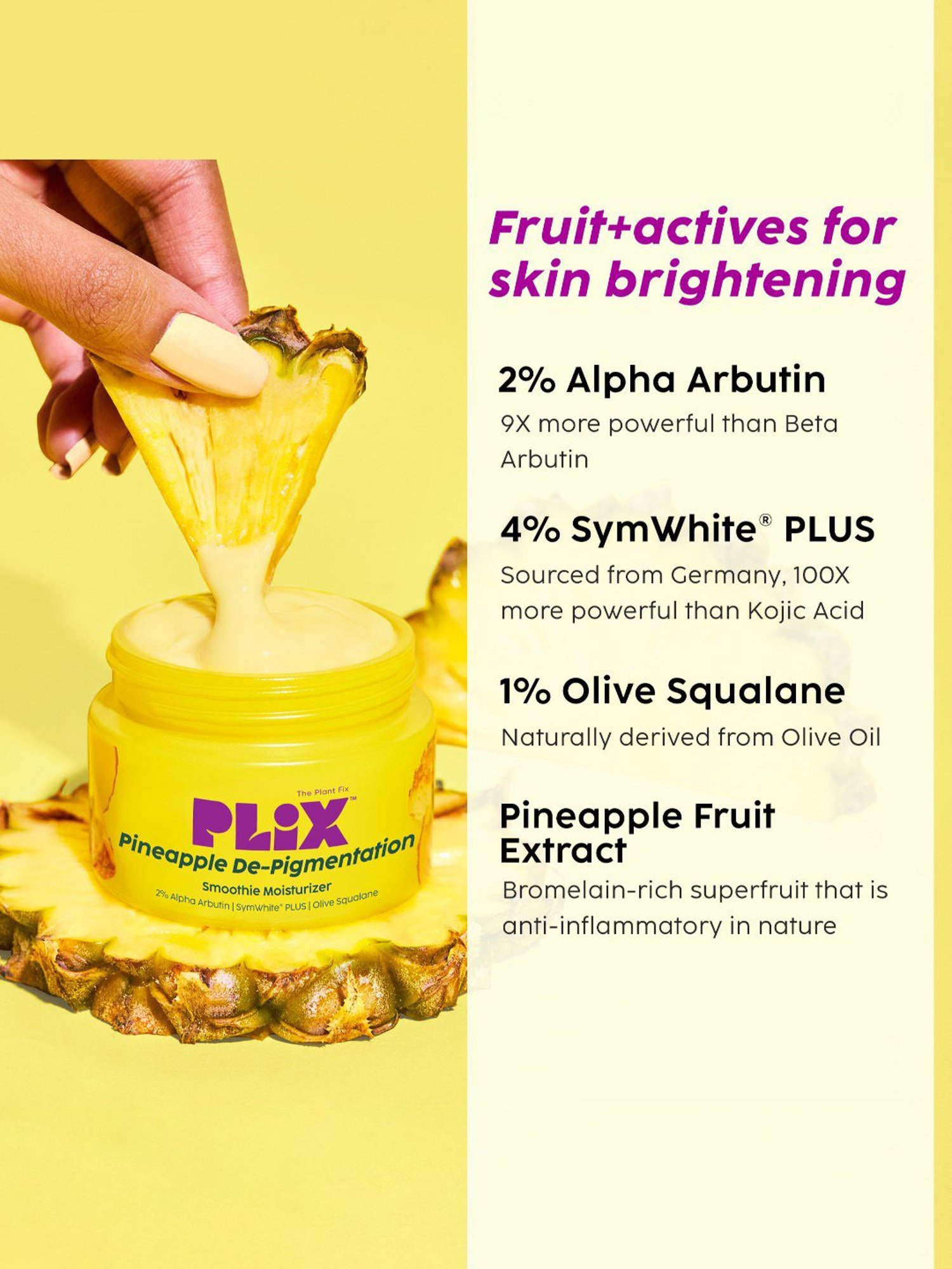 PLIX THE PLANT FIX Pineapple De-Pigmentation Facewash, Serum, Moisturizer & Toner Combo