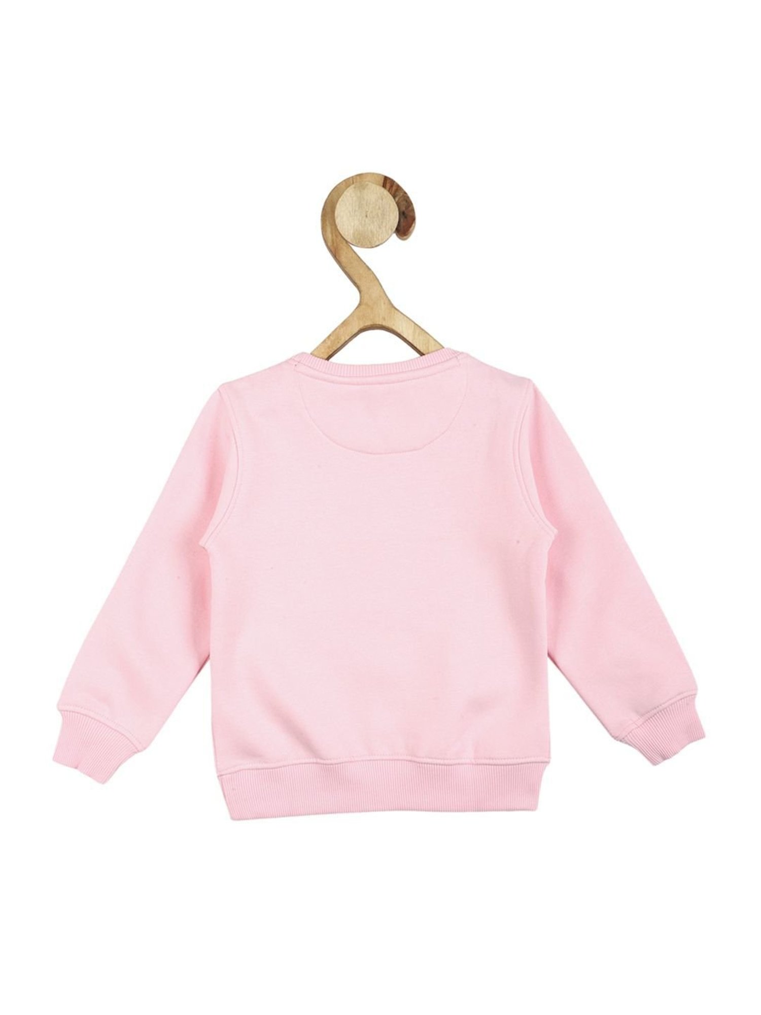 KIDS ONLY Blue Cotton Embroidered Full Sleeves Sweatshirt