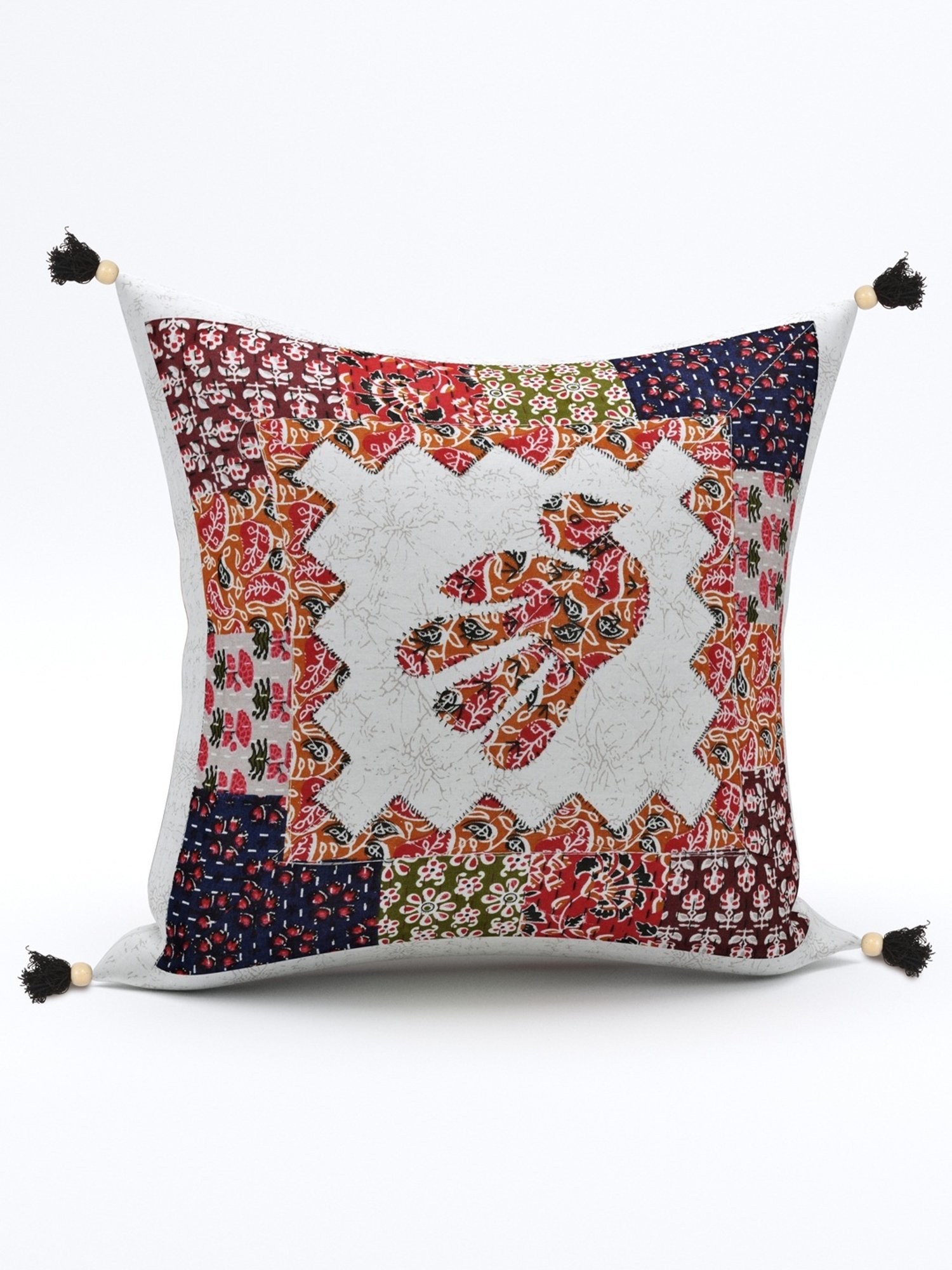 Living Roots Jaipuri Multicolor Cotton Cushion Covers - Set of 5