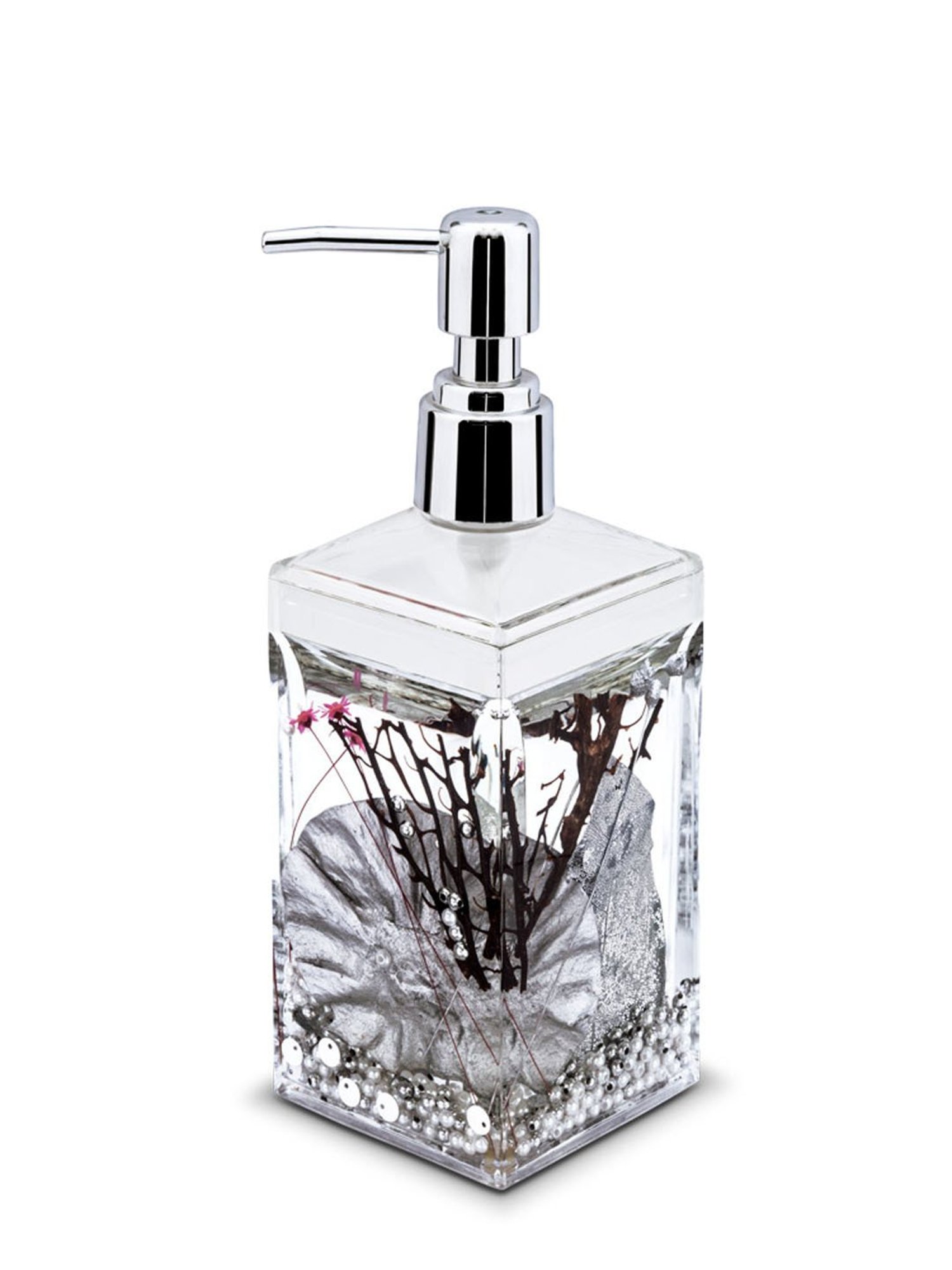 Freelance Silver Acrylic Set of 4 Bathroom Accessories