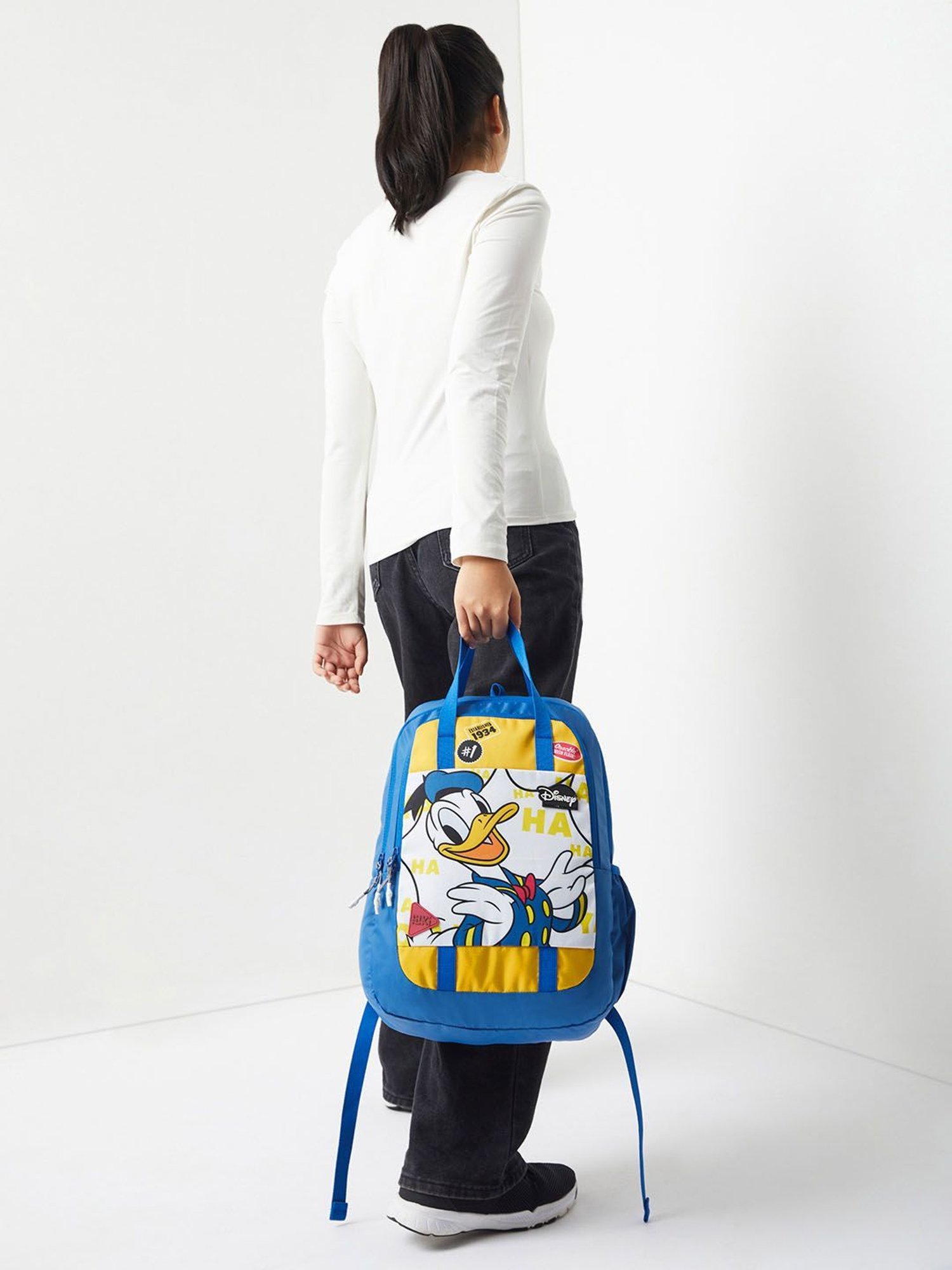 Wiki Back to School Champ 3 Yellow Polyester Printed Backpack - 18 Ltrs