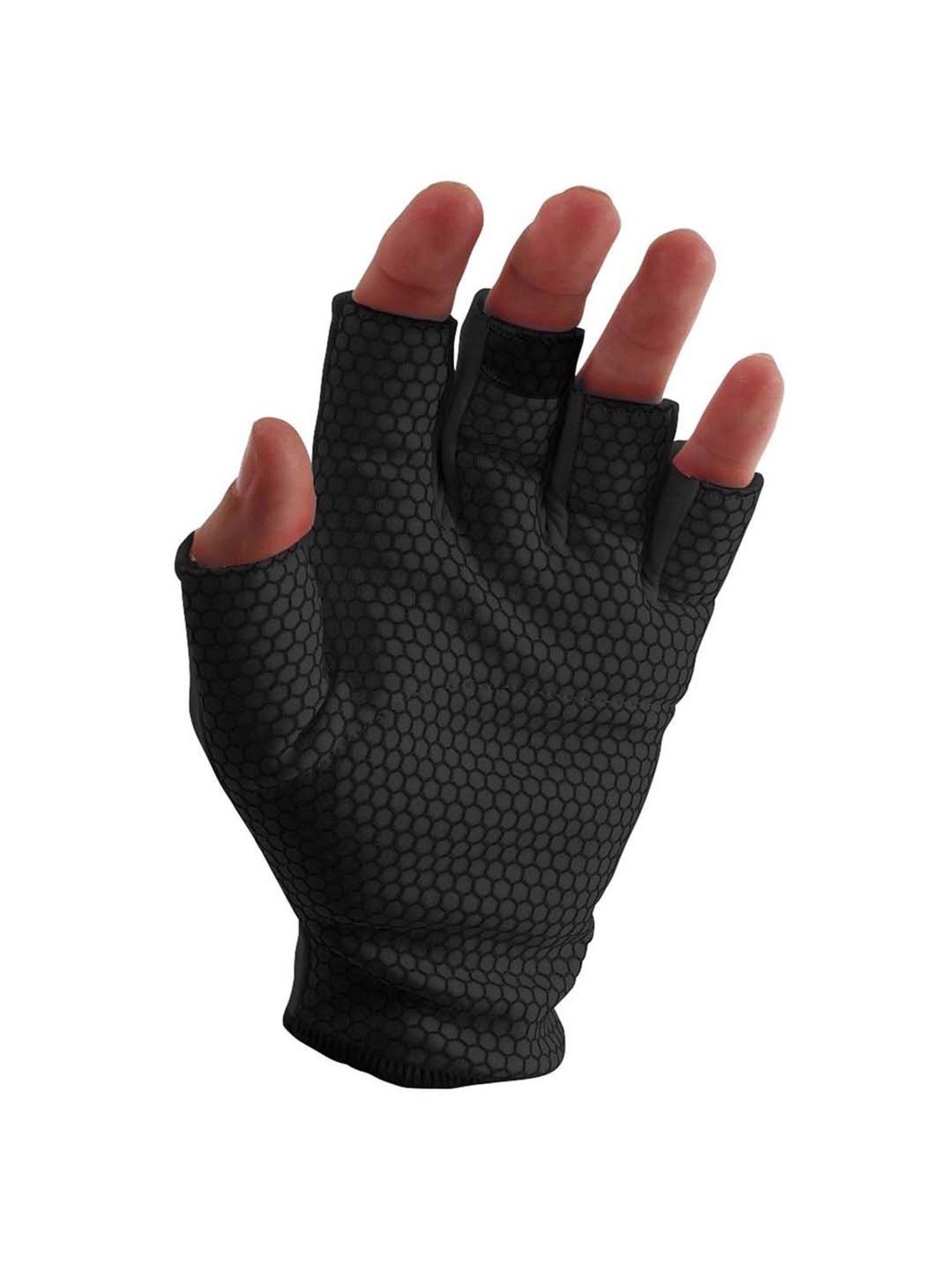 Omtex Black Cricket Finger Cut Catching Gloves - Large