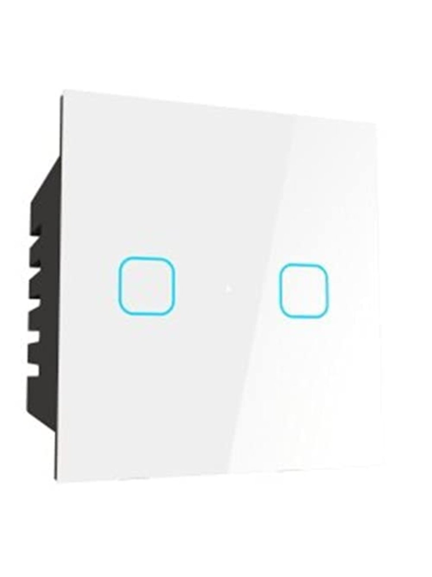 Teqooz 16Amp 2-Switch Smart Wi-Fi plus Bluetooth Touch Switch (White)
