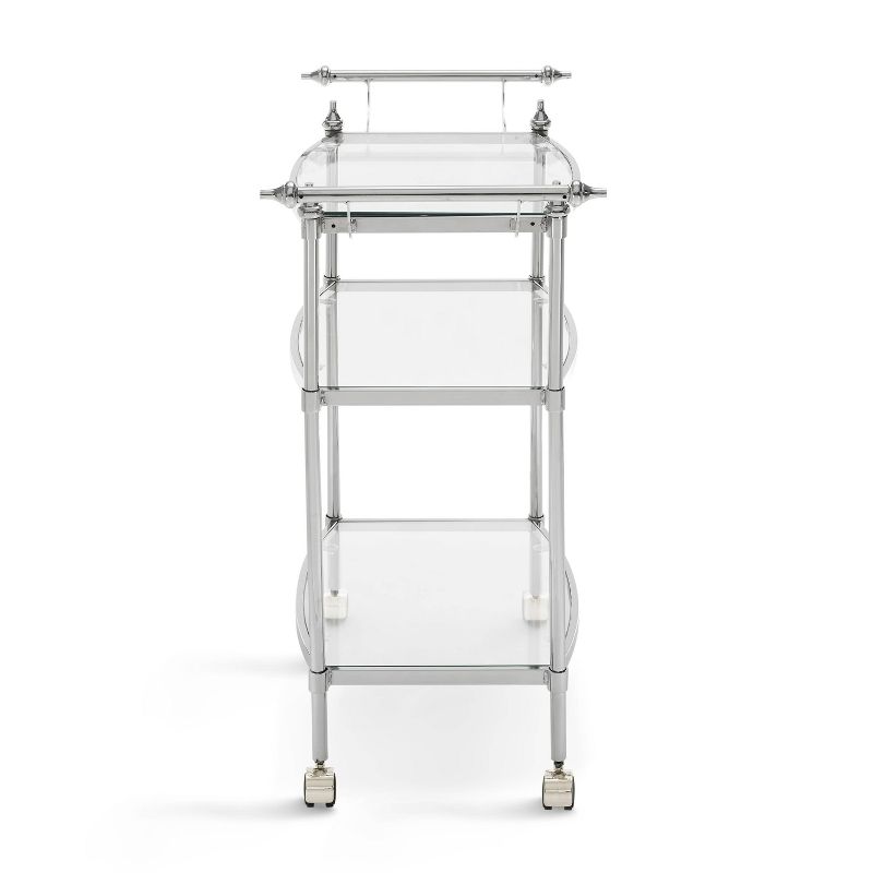 Flash Furniture Castleberry Rustic Wood Grain and Iron Kitchen Serving and Bar Cart