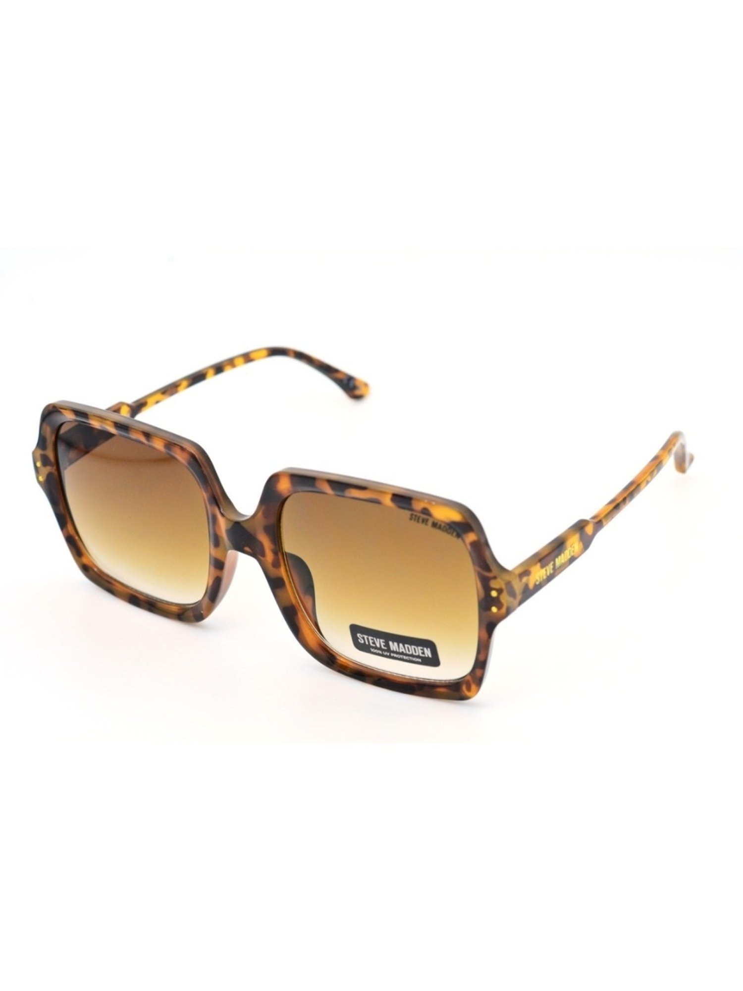 STEVE MADDEN Brown Square UV Protection Sunglasses for Women