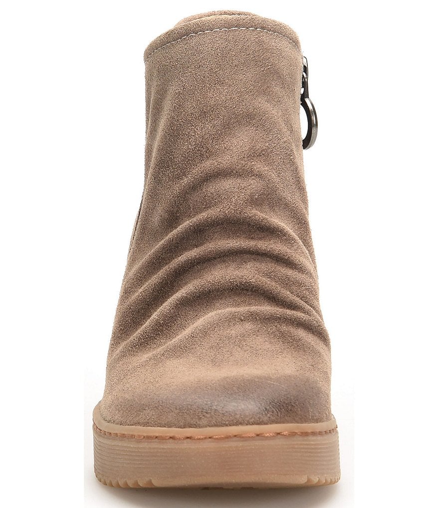 Sofft Siri Waterproof Suede Wedge Ankle Booties