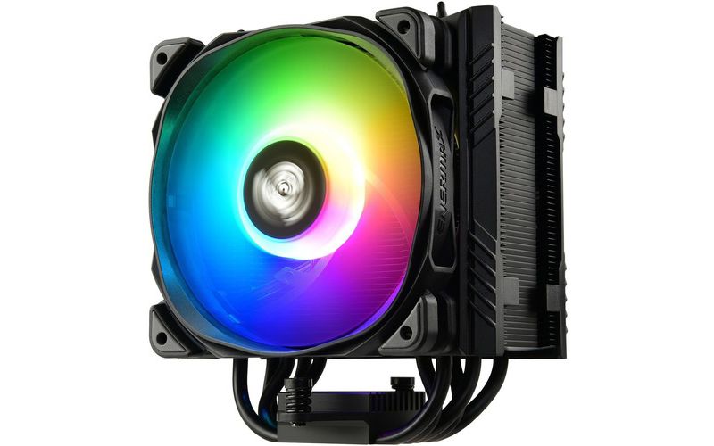 Enermax ETS-T50A-BK-ARGB Cooling Fan/Heatsink - 1 x 120 mm - 71.3 CFM - 24 dB(A) Noise - Air Cooler - Twister Bearing - 4-pin PWM, 4-pin ARGB