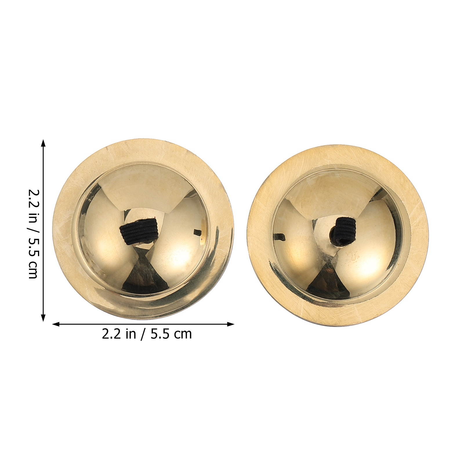 2 Pairs 5.5cm Mini Cymbals Creative Finger Cymbals Musical Instrument for Kids