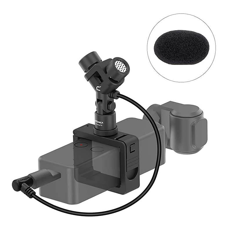 DJI Osmo Pocket Microphone,  CVM-MT06 Full Metal Stereo Video Microphone Universal for DJI Pocket Camera, with Pocket Mount Holder (TRS 3.5mm Input)