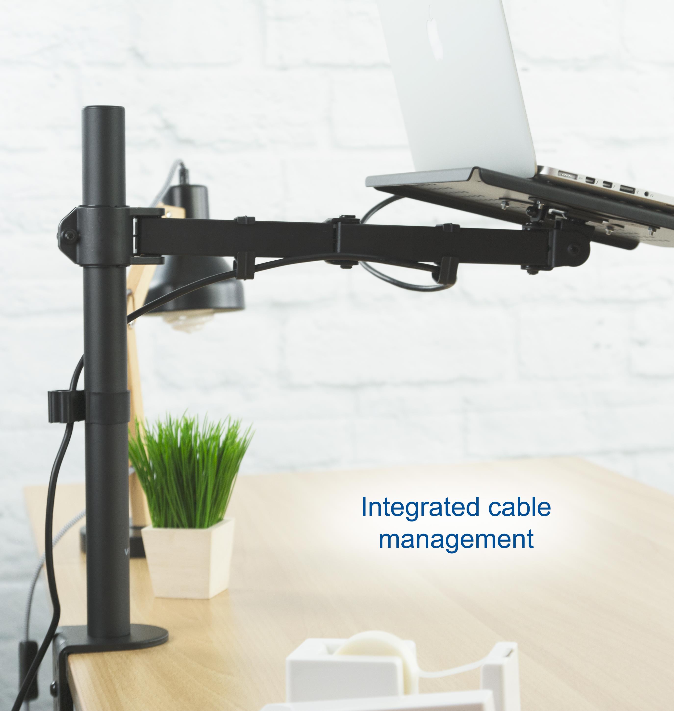 VIVO Single Laptop / Notebook Desk Mount / Stand Fully Adjustable Extension with Clamp (STAND-V001L)