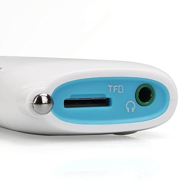 PR12 Portable Pocket Radio AM FM, Small Personal Radio, Digital AM FM Radio with Headphone Socket and Clear Display for Walking (White)